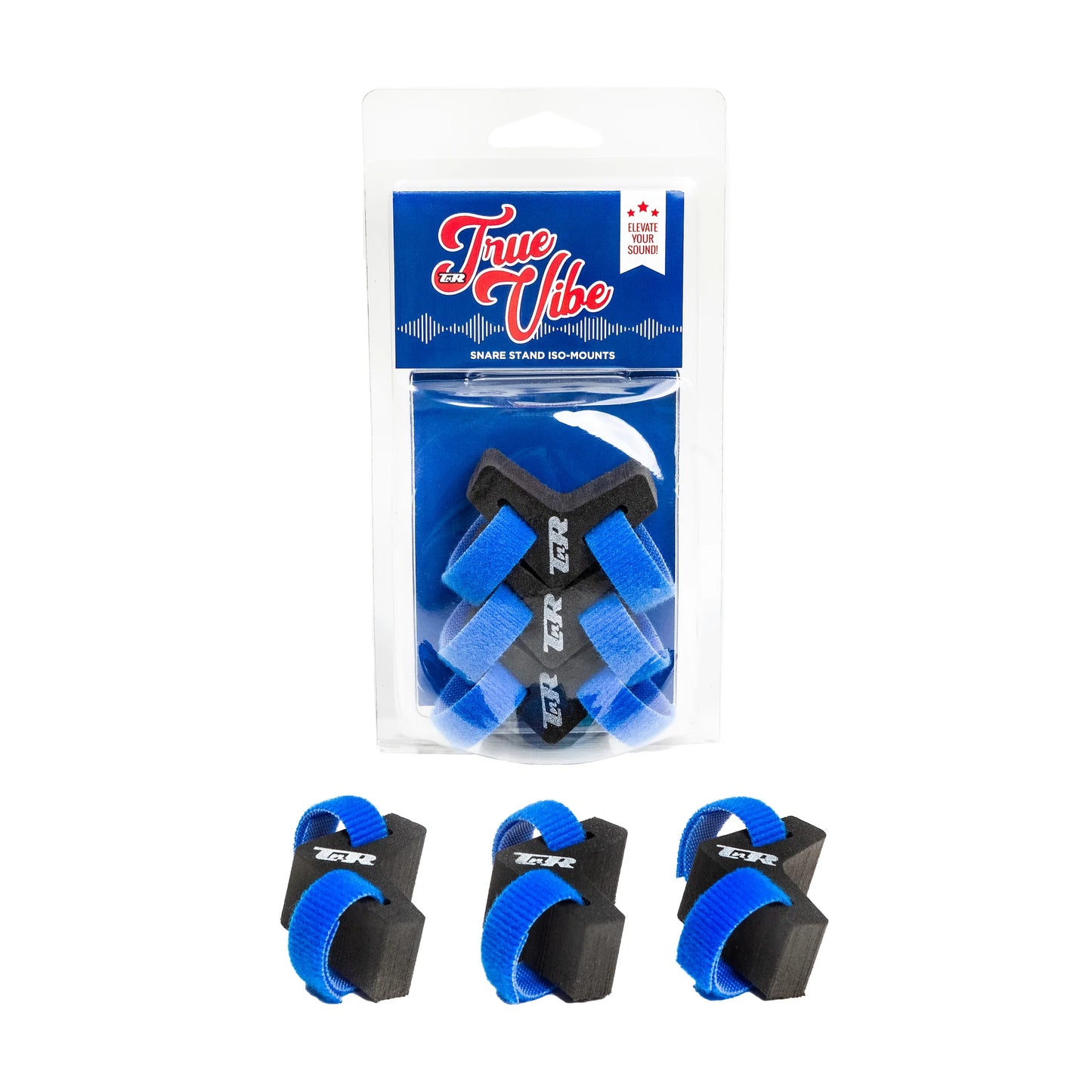 True Vibe 'Little' Snare Stand Isolation Mounts RED, BLUE or BLACK Label Blue Label Limited Edition