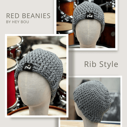 Hey Bou Beanie Handmade Beanies - Red For Your Head by Hey Bou Red Cymbals Handmade Beanie - Red For Your Head 
