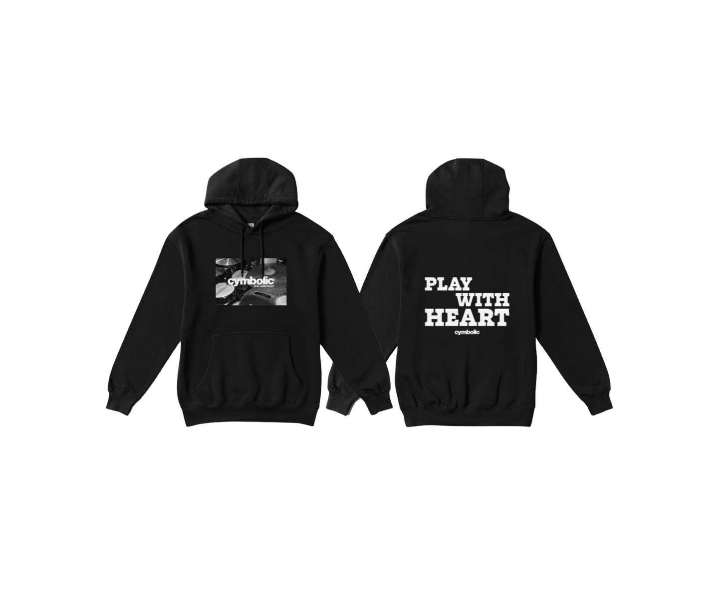 Red Cymbals Hoodie Cymbolic 'Play With Heart' Graphic Hoodie or Tshirt Cymbolic 'Play With Heart' Graphic Hoodie or Tshirt
