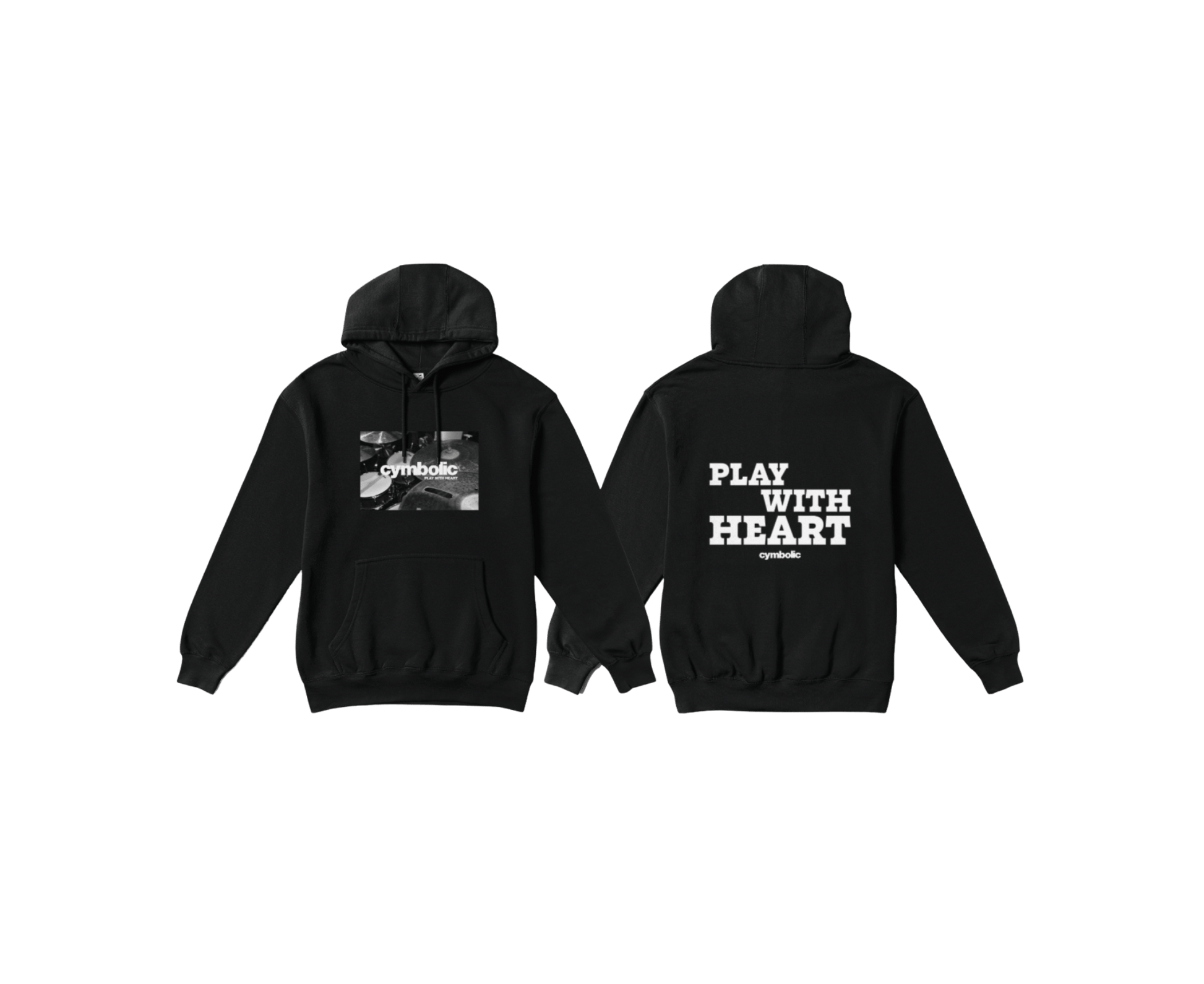 Red Cymbals Hoodie Cymbolic 'Play With Heart' Graphic Hoodie or Tshirt Cymbolic 'Play With Heart' Graphic Hoodie or Tshirt