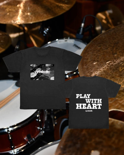 Red Cymbals Hoodie Cymbolic 'Play With Heart' Graphic Hoodie or Tshirt Cymbolic 'Play With Heart' Graphic Hoodie or Tshirt