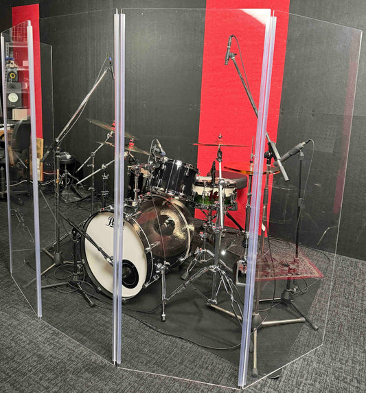 Red Cymbals Drum Screen Red Drum / Sound Screen 5 Panels 167.5cm x 60cm 4.5mm Red Cymbals Drum Screen / Shield