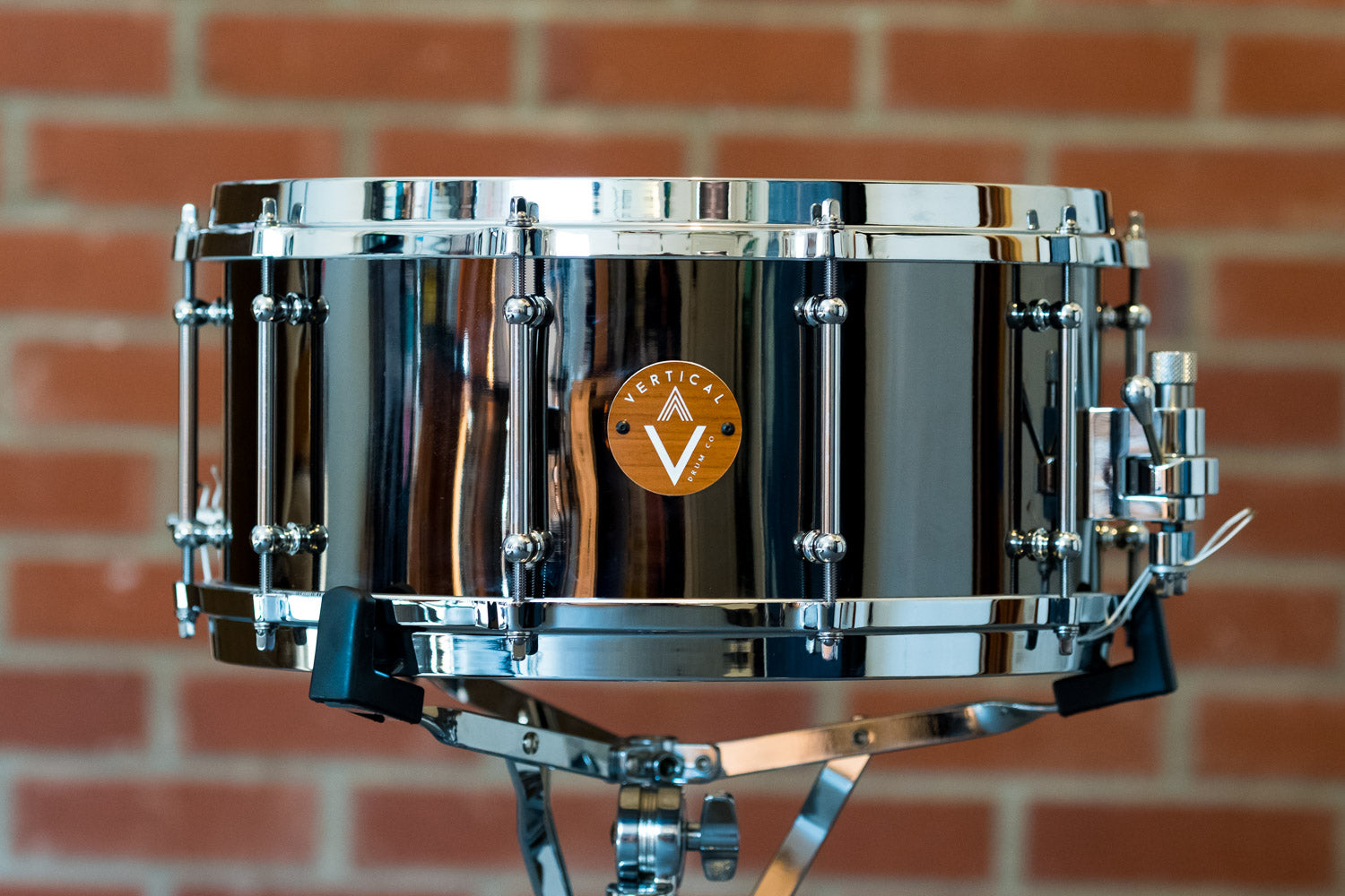 Vertical Drum Co. Bridge 6.5×14” Black Nickel/Brass Snare Drum Chrome